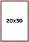 Classic Modern Brown Picture Frame - UV Acrylic, Foam Board Backing, Hanging Hardware